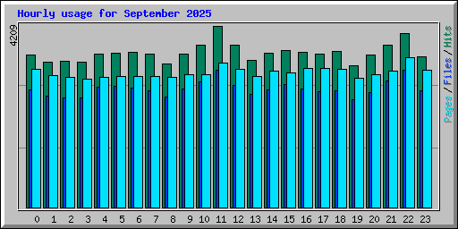 Hourly usage for September 2025