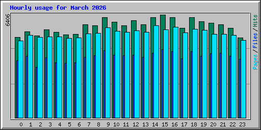 Hourly usage for March 2026