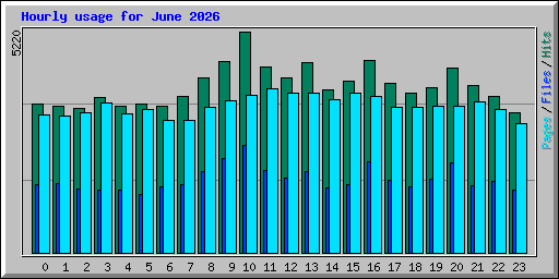 Hourly usage for June 2026